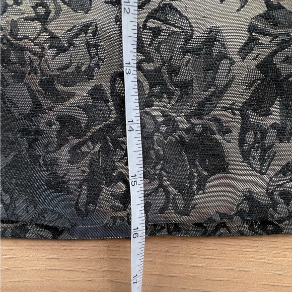 Silence + Noise Metallic Black and Silver Mini Skirt, Size 4 - Picture 6 of 7